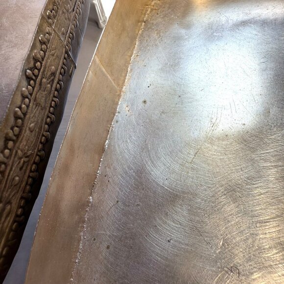 Vintage Chinese Porcelain & Metal 6.5” X 5.5” X 2" Box PHOENIX Bird Floral Motif - Picture 9 of 11